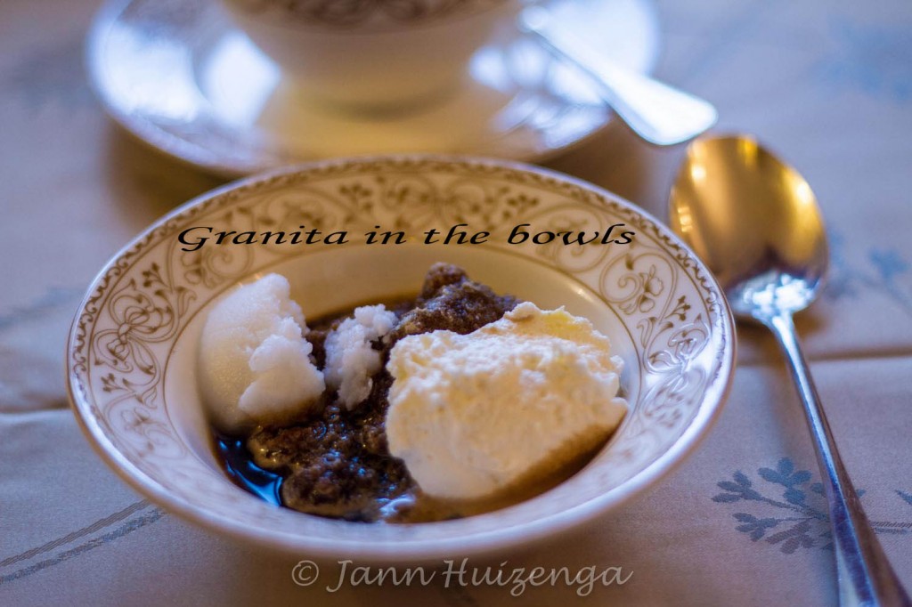 Bowl of Sicilian granita & gelato, copyright Jann Huizenga