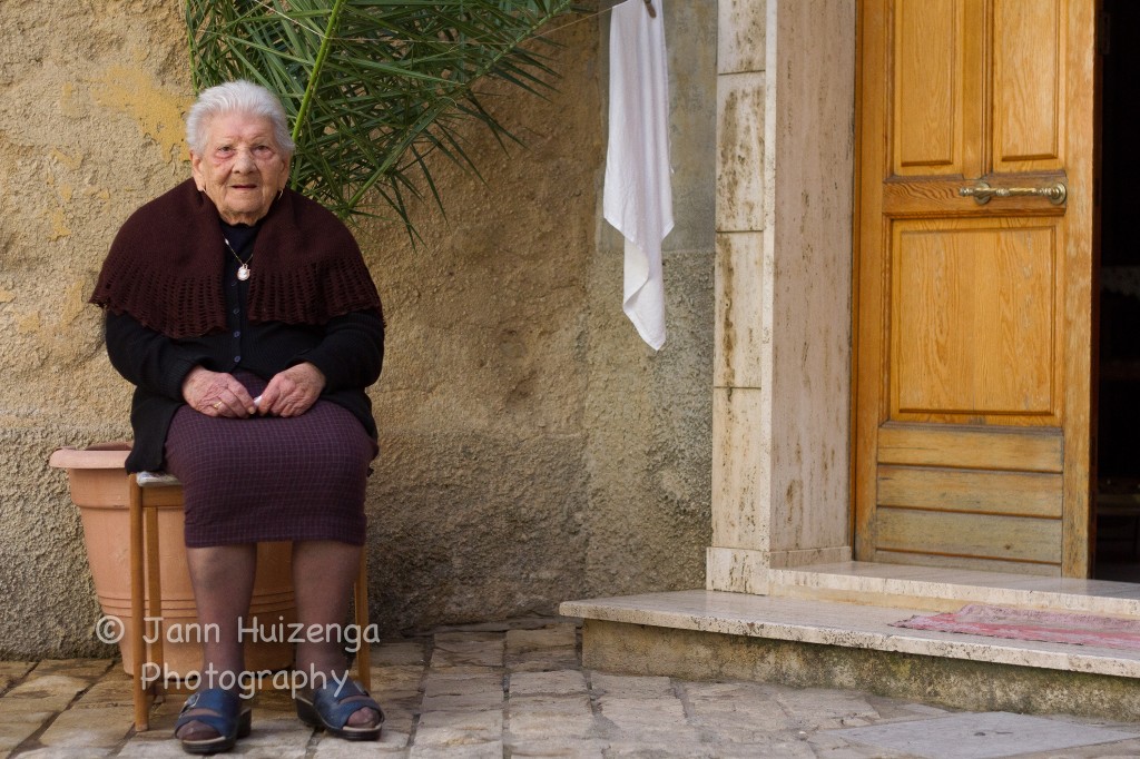 Sicilian Woman, 98, copyright Jann Huizenga