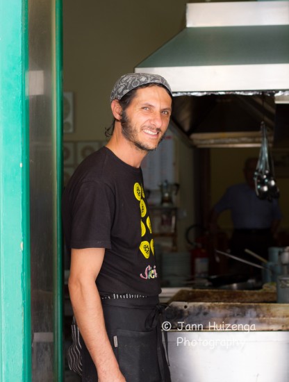Chef at U Saracenu, Ragusa Ibla, copyright Jann Huizenga
